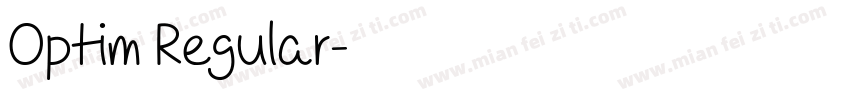 Optim Regular字体转换